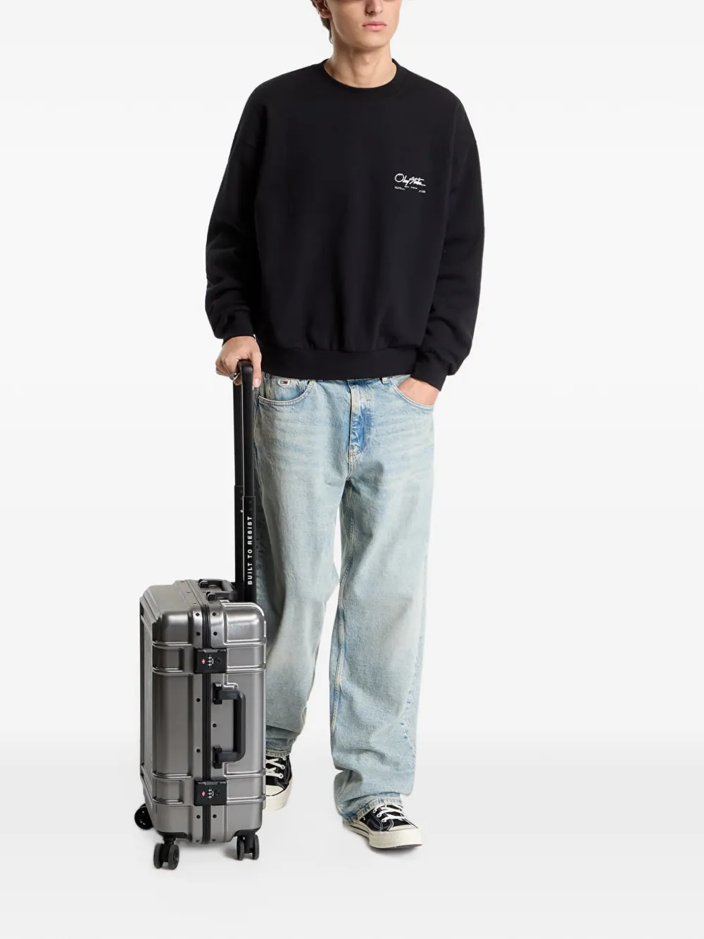 Obey Autograph crew-neck sweater Zwart