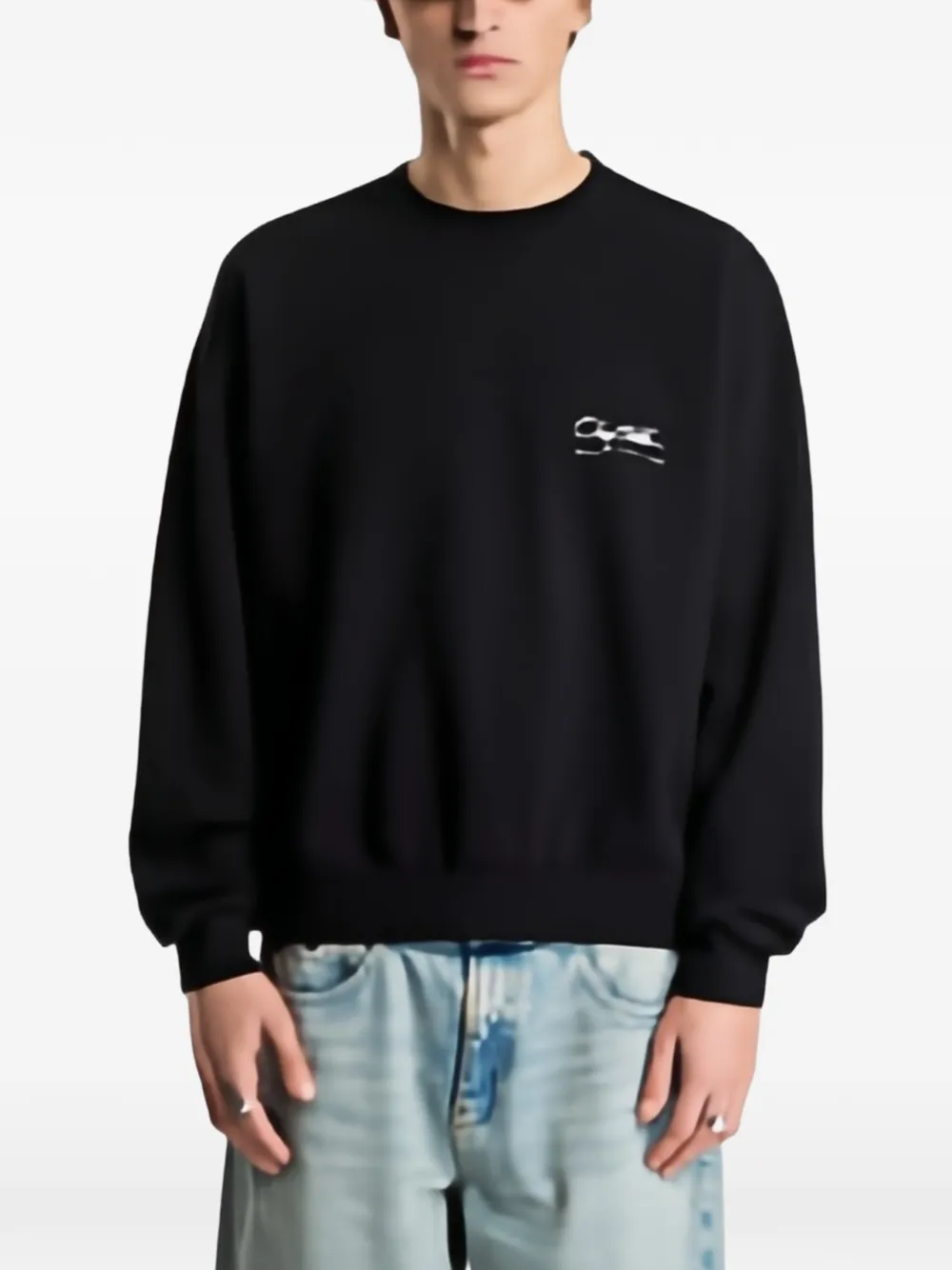 Obey Autograph crew-neck sweater Zwart