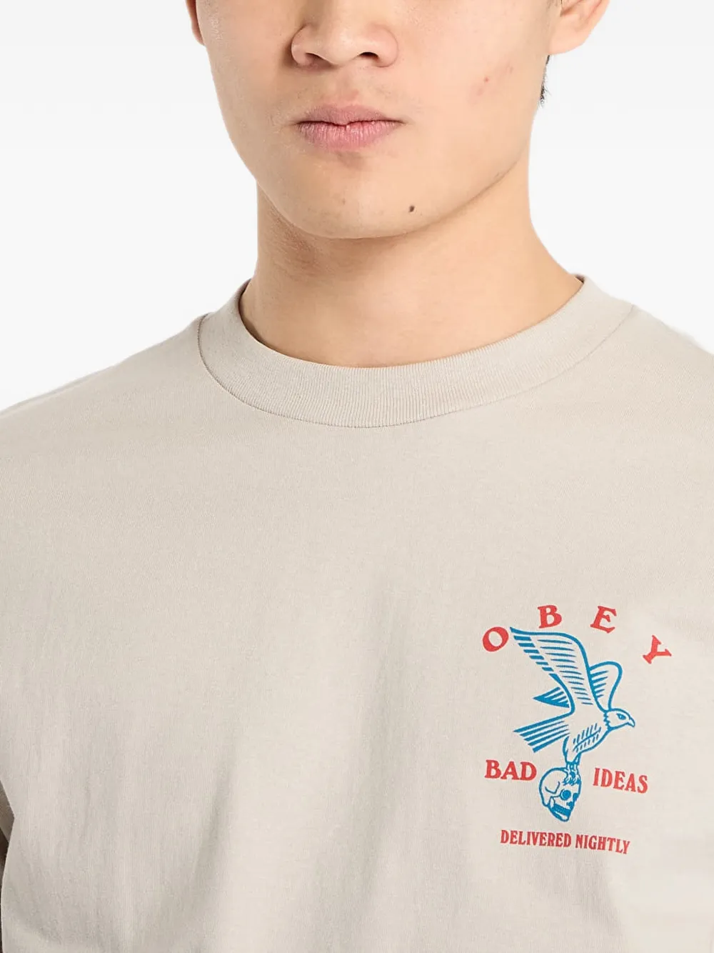 Obey graphic-print T-shirt Beige