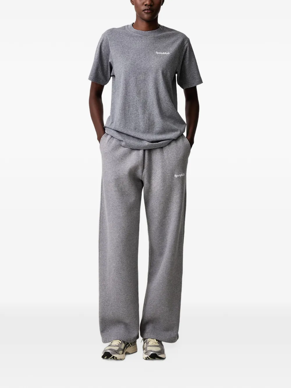 Sporty & Rich Blakely logo-print track pants Grijs