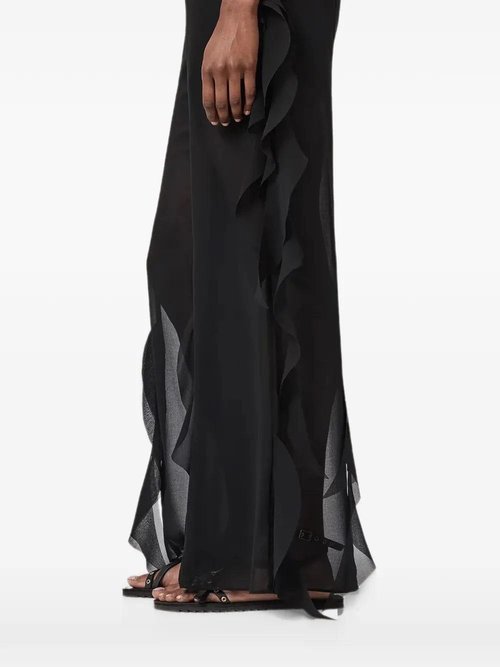 AllSaints Minna flared trousers Zwart