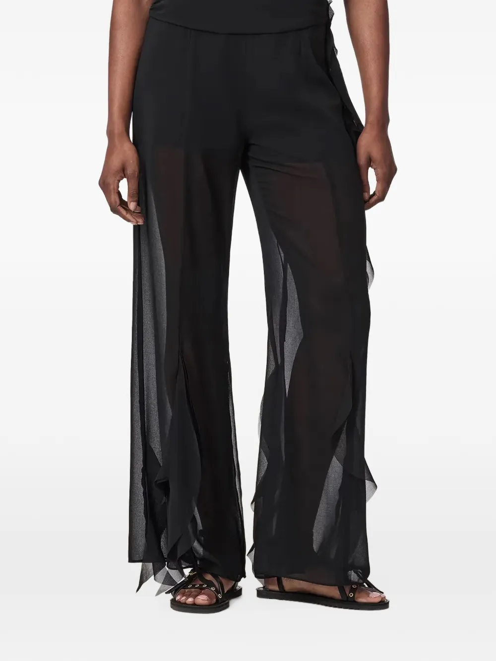 AllSaints Minna flared trousers Zwart