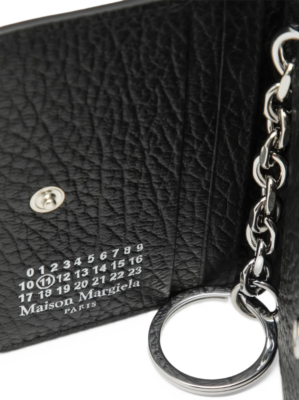 Maison Margiela Four Stitches keyring cardholder Zwart