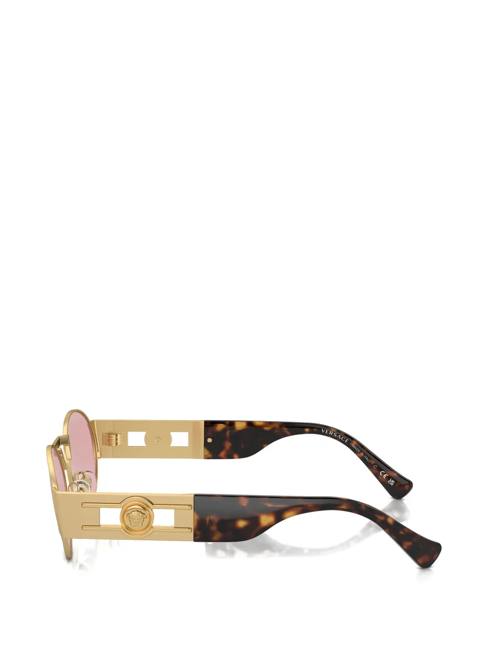 Versace Eyewear Medusa Biggie oval-frame sunglasses Goud