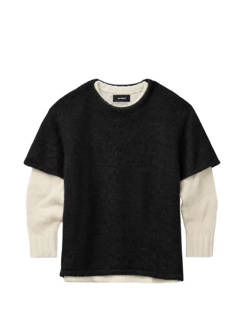 Nahmias double-layered knitted sweater