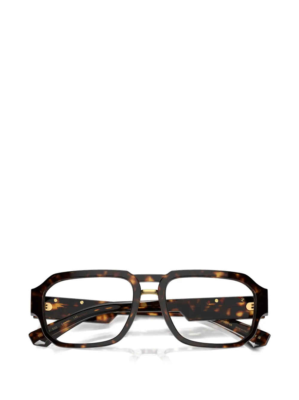 Dolce & Gabbana Eyewear geometric-frame glasses - Marrone