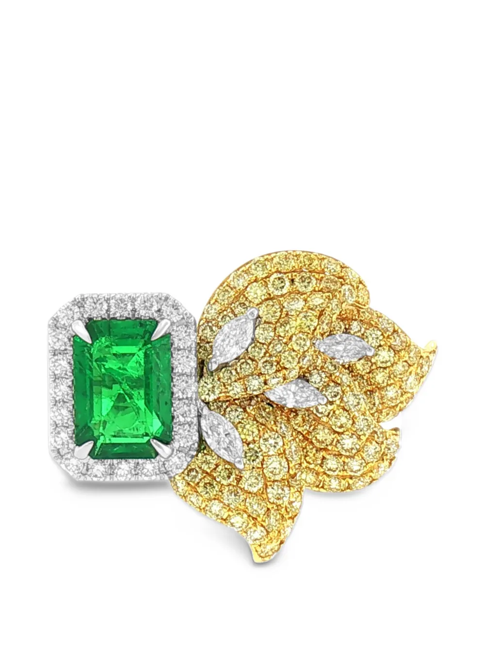HYT Jewelry emerald and diamond ring - Argento