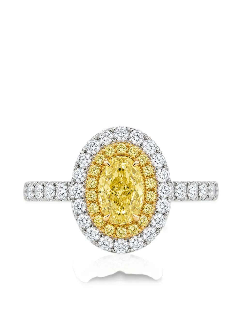 HYT Jewelry diamond halo ring - Argento
