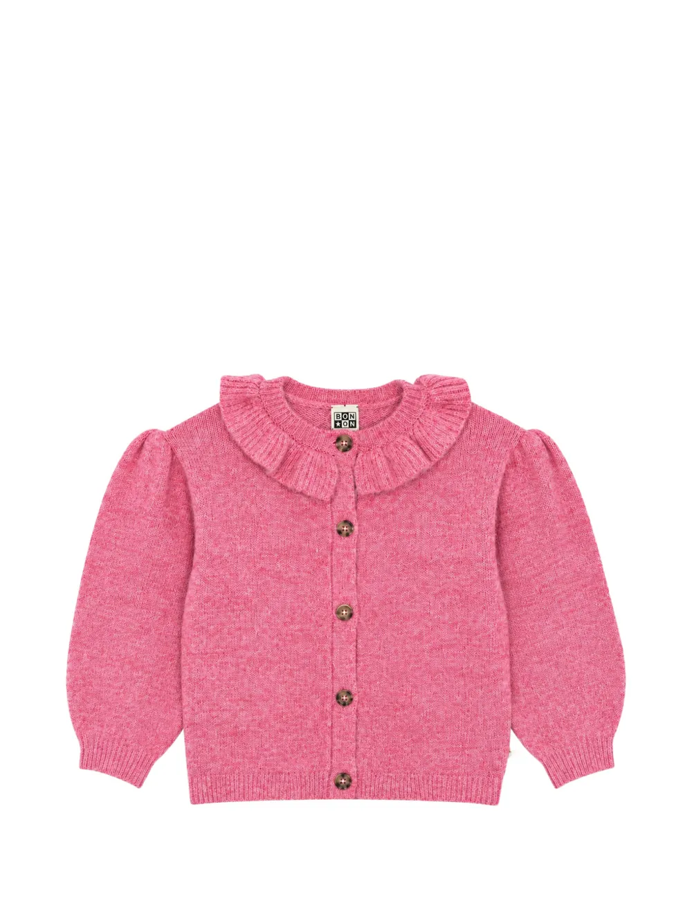 Bonton Paloma ruffled knitted cardigan - Rosa