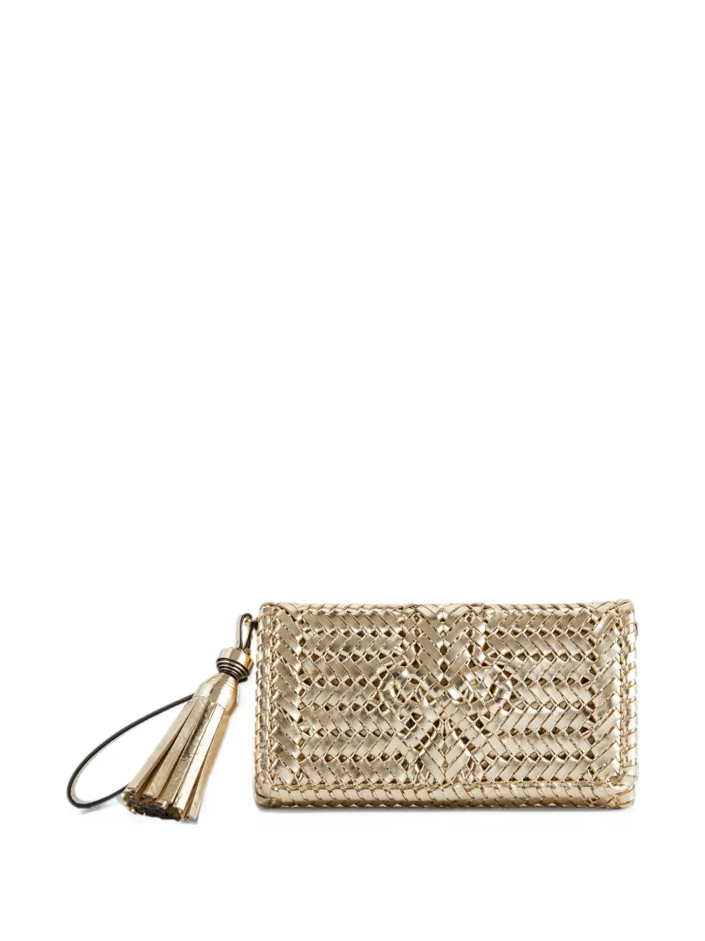 Anya Hindmarch Neeson tassel clutch bag Goud