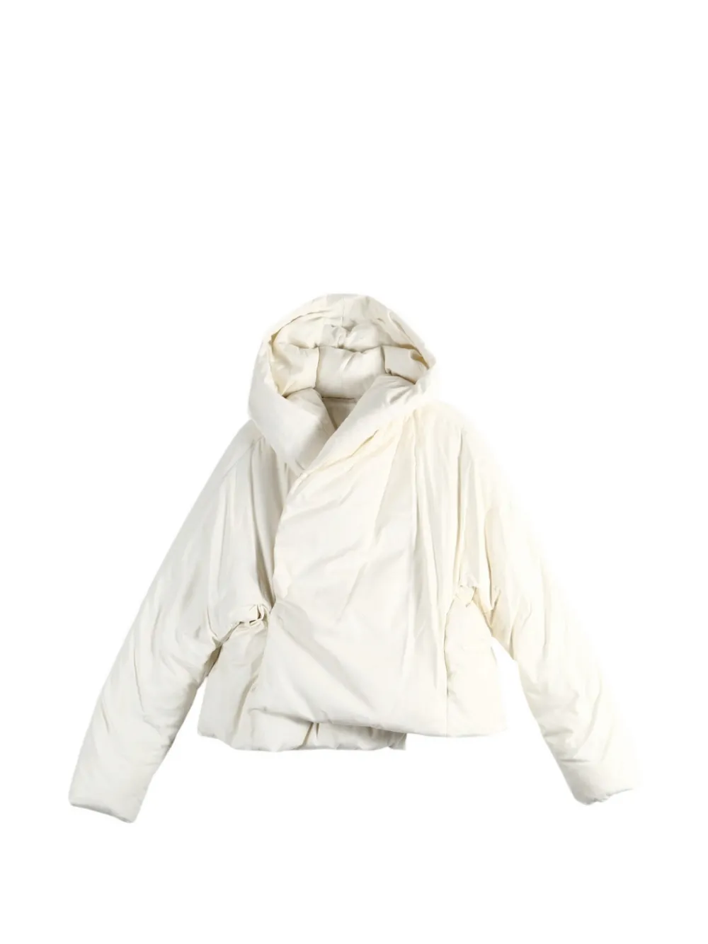 TAIGA TAKAHASHI hooded wrap-front jacket - Neutrals