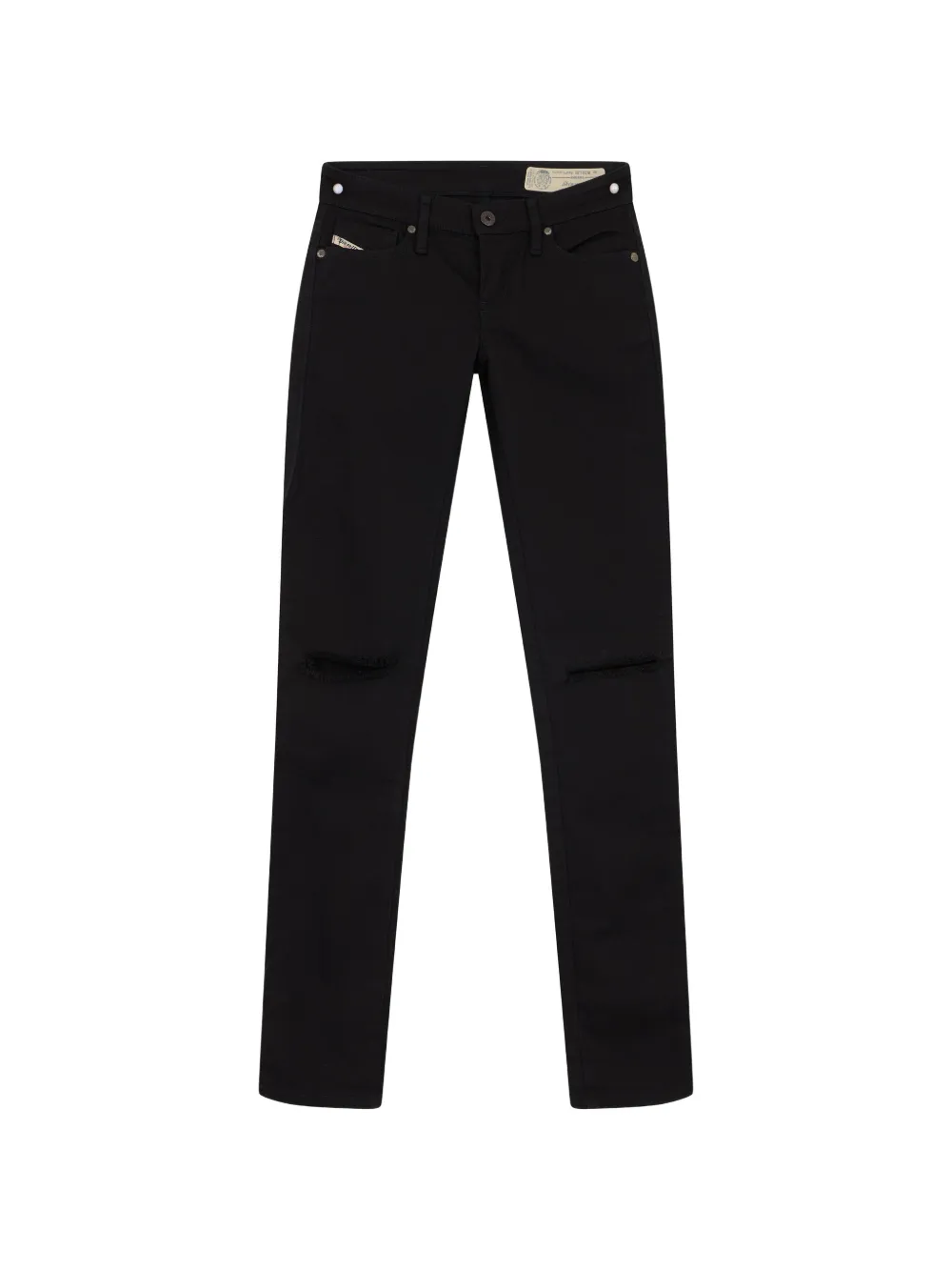 Diesel distressed straight-leg jeans - Nero
