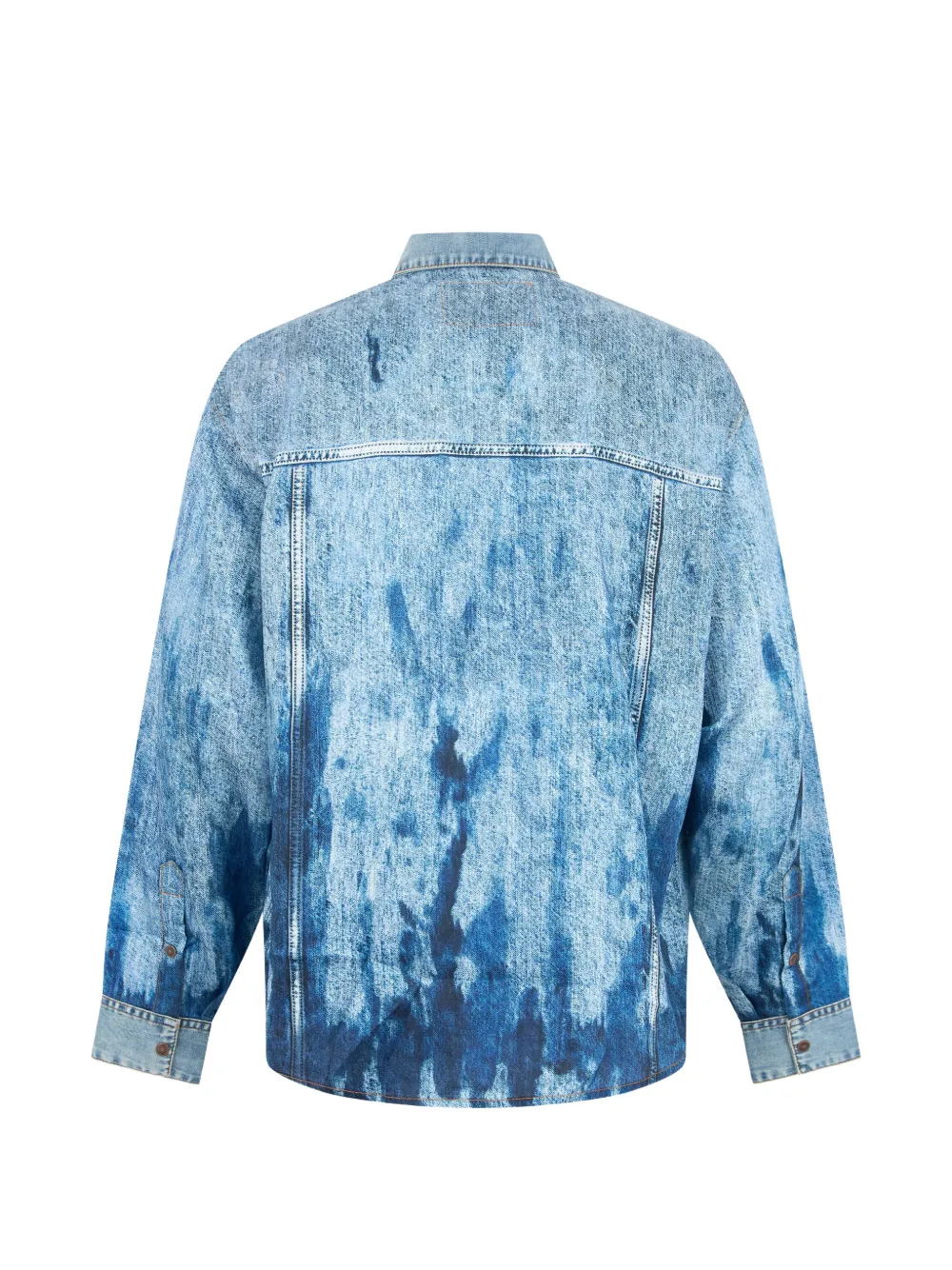 Diesel faded-effect denim jacket Blauw