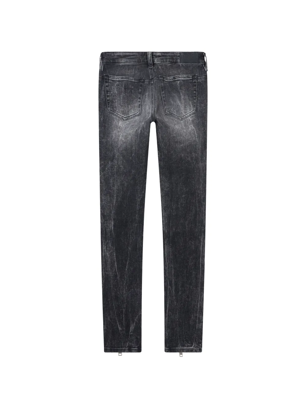 Diesel acid-wash zip-detail jeans Zwart
