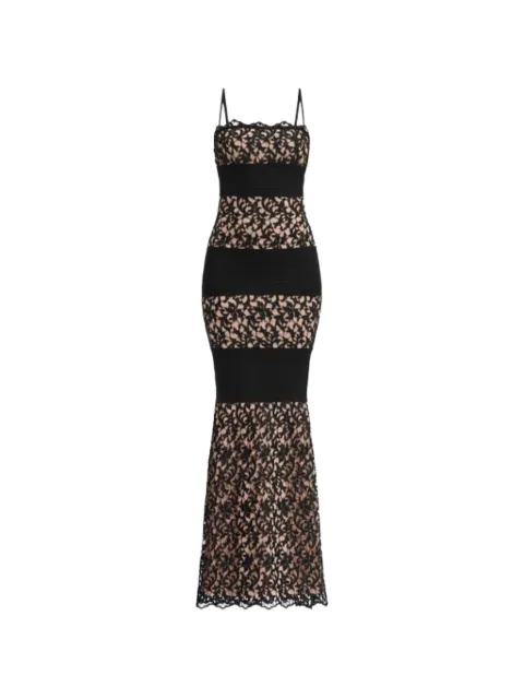 Hervé Léger Marielle guipure lace maxi dress
