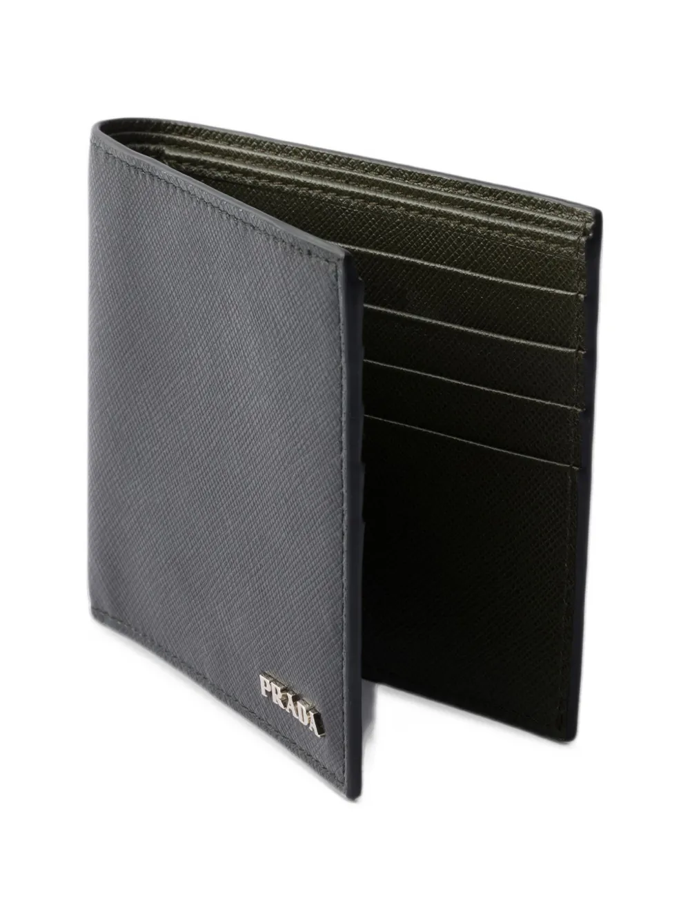 Prada Saffiano leather wallet Zwart