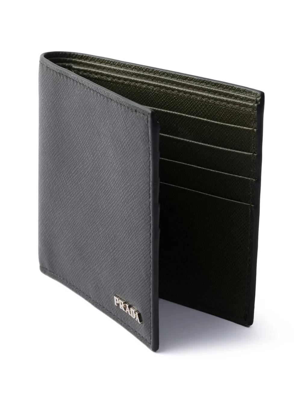 Prada Saffiano leather wallet Zwart