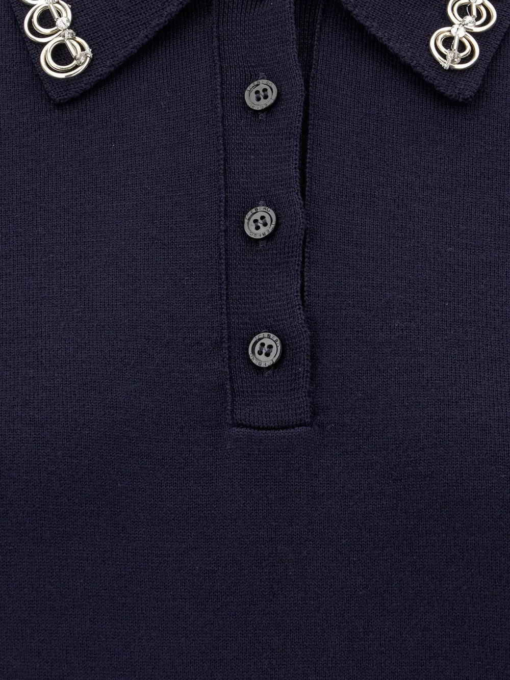 Iceberg embellished-collar polo-neck sweater Blauw