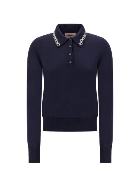 Iceberg embellished-collar polo-neck sweater