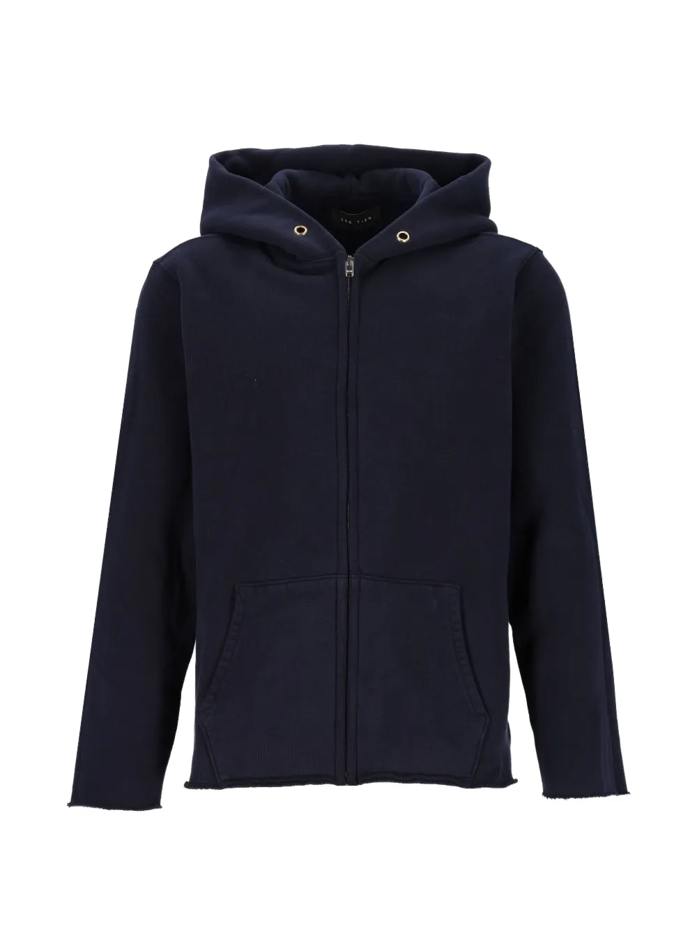 Les Tien raw-edge zip-up hoodie - Blu