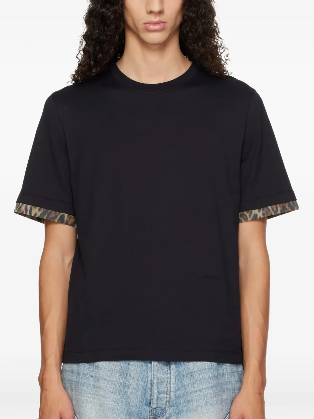 Lanvin animal-print T-shirt Zwart
