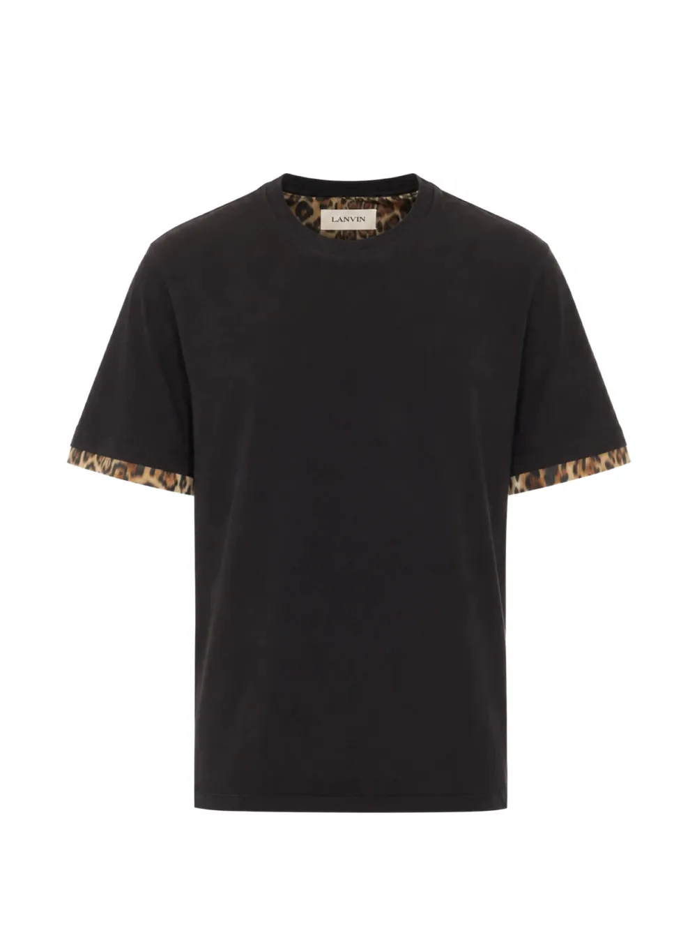 Lanvin animal-print T-shirt Zwart