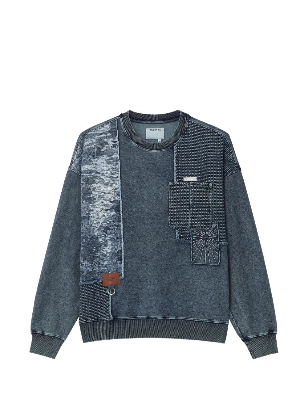 Musium Div. patchwork panelled sweatshirt - Bleu Musium Div. patchwork panelled sweatshirt - Bleu