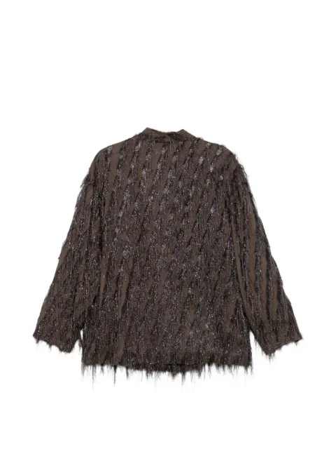 RAME fringe-detail metallic-thread jacket
