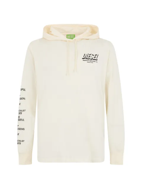 Diesel logo-print graphic-detail hoodie