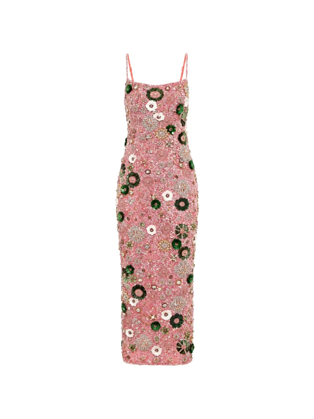 Rachel Gilbert Francesca sequin-embellished 3D floral midi dress - Rosa
