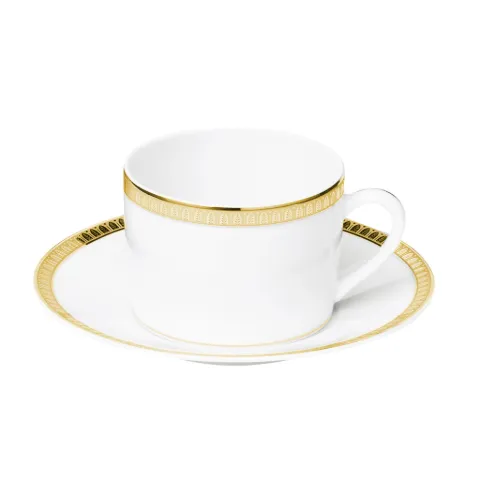 Christofle Malmaison porcelain tea cup and saucer