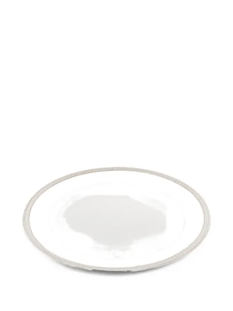 Christofle Malmaison platinum-rim dessert plate