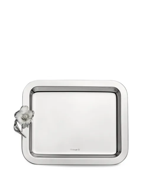 Christofle small Anemone floral-detail tray
