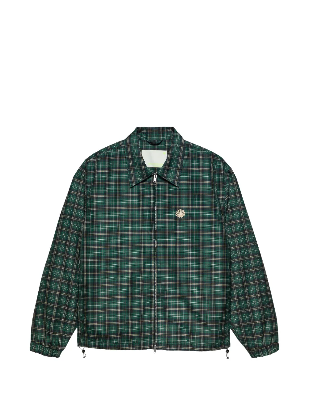 NEW AMSTERDAM check-print coach jacket - Verde