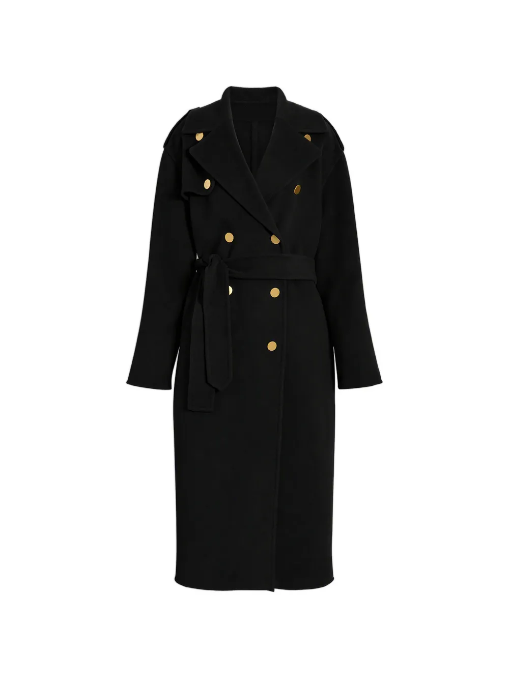 Alberta Ferretti double-breasted belted coat - Black