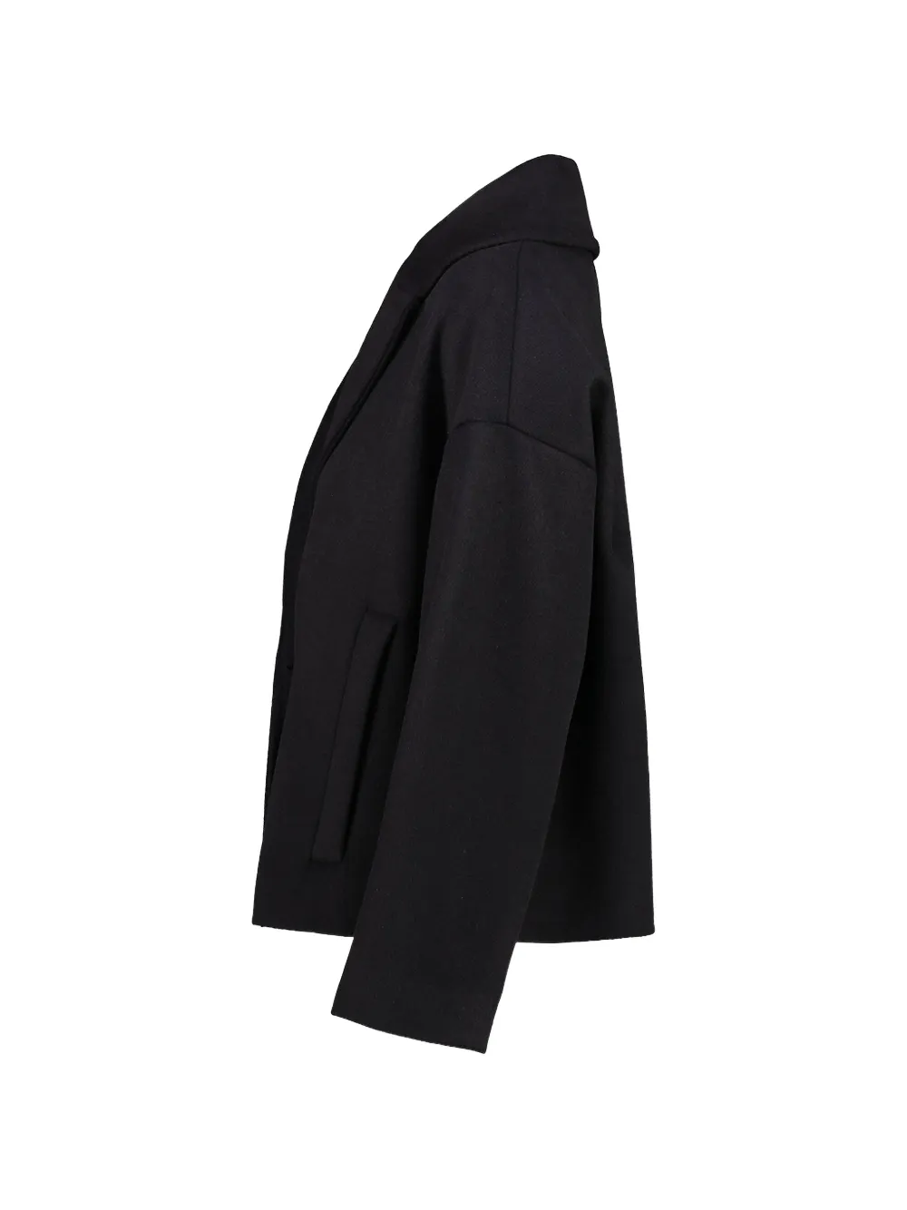 DRHOPE Cropped jack met dubbele rij knopen Zwart