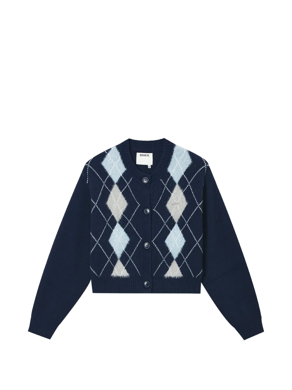 Musium Div. argyle-knit cardigan - Bleu Musium Div. argyle-knit cardigan - Bleu