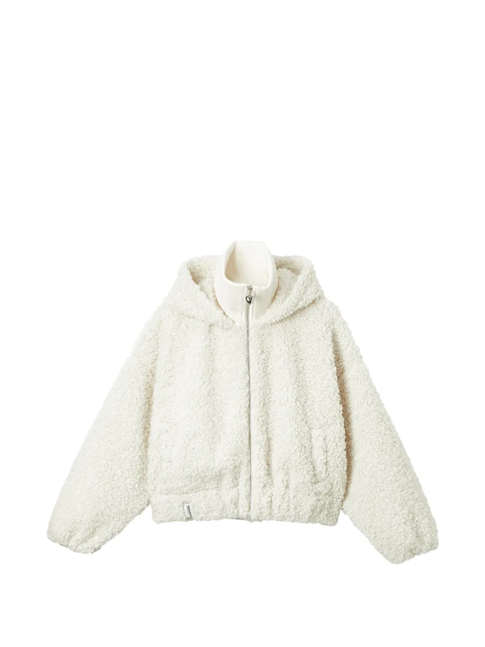Musium Div. fleece-texture hooded jacket - Toni neutri
