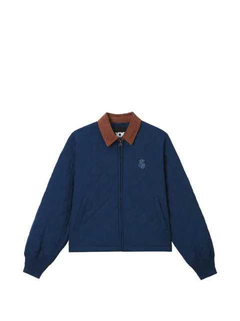 FINGERCROXX quilted corduroy-collar jacket