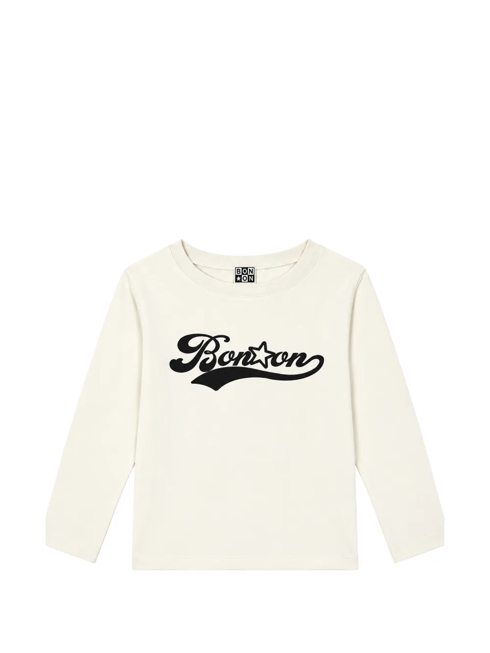Bonton logo-print long-sleeve T-shirt - Toni neutri