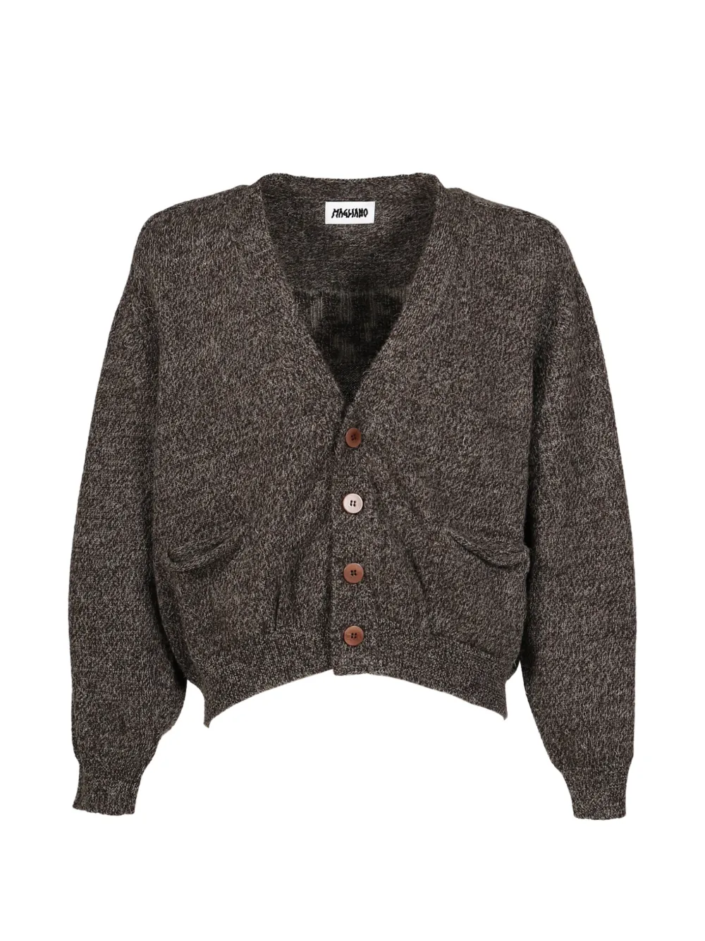 Magliano Grandpa logo-knit cardigan - Marrone