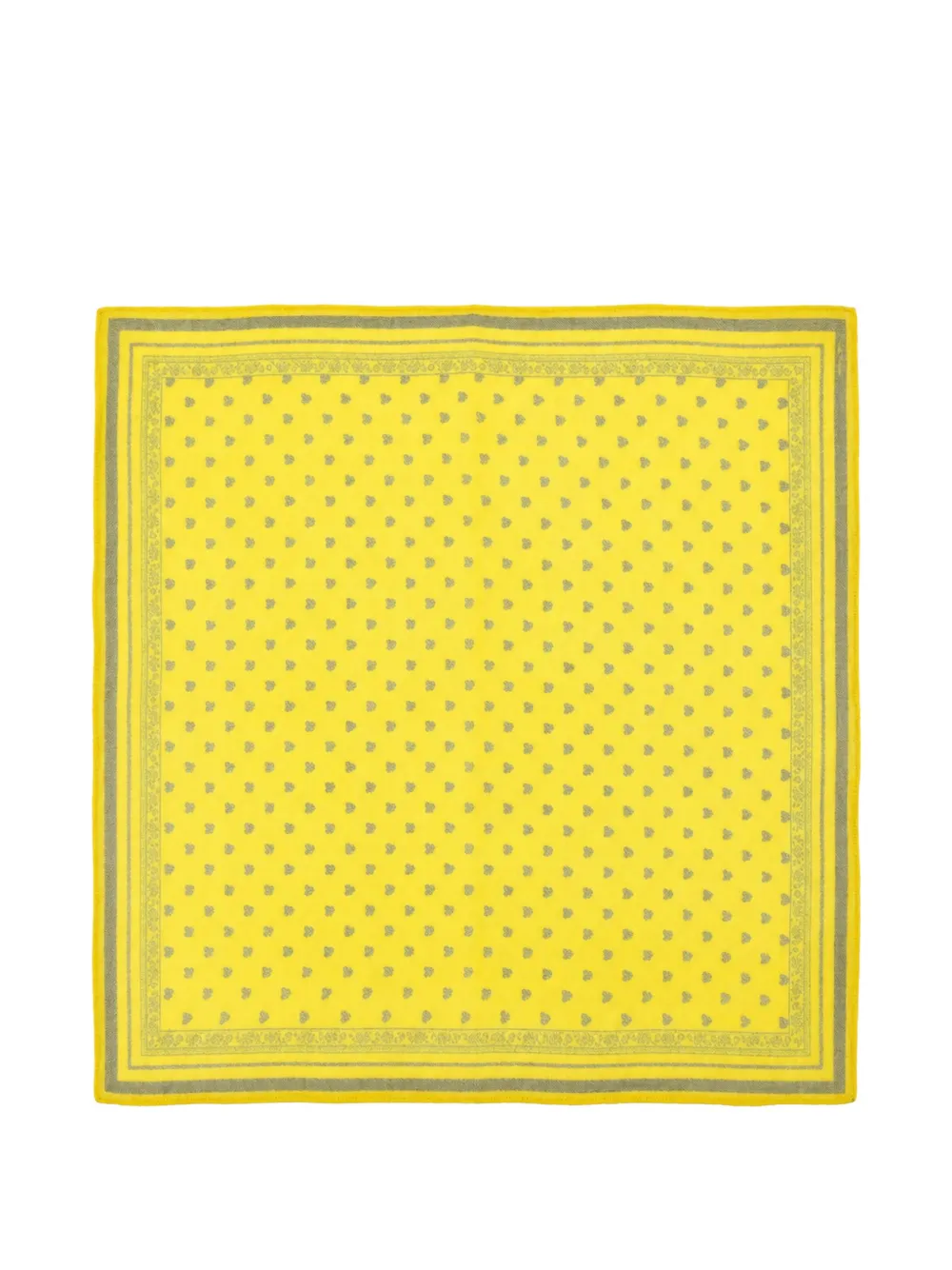 Bonton patterned square scarf Geel