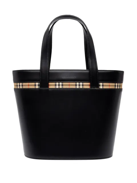 Burberry Pre-Owned 2000-2017 House Check Canvas Trimmed Leather handbag