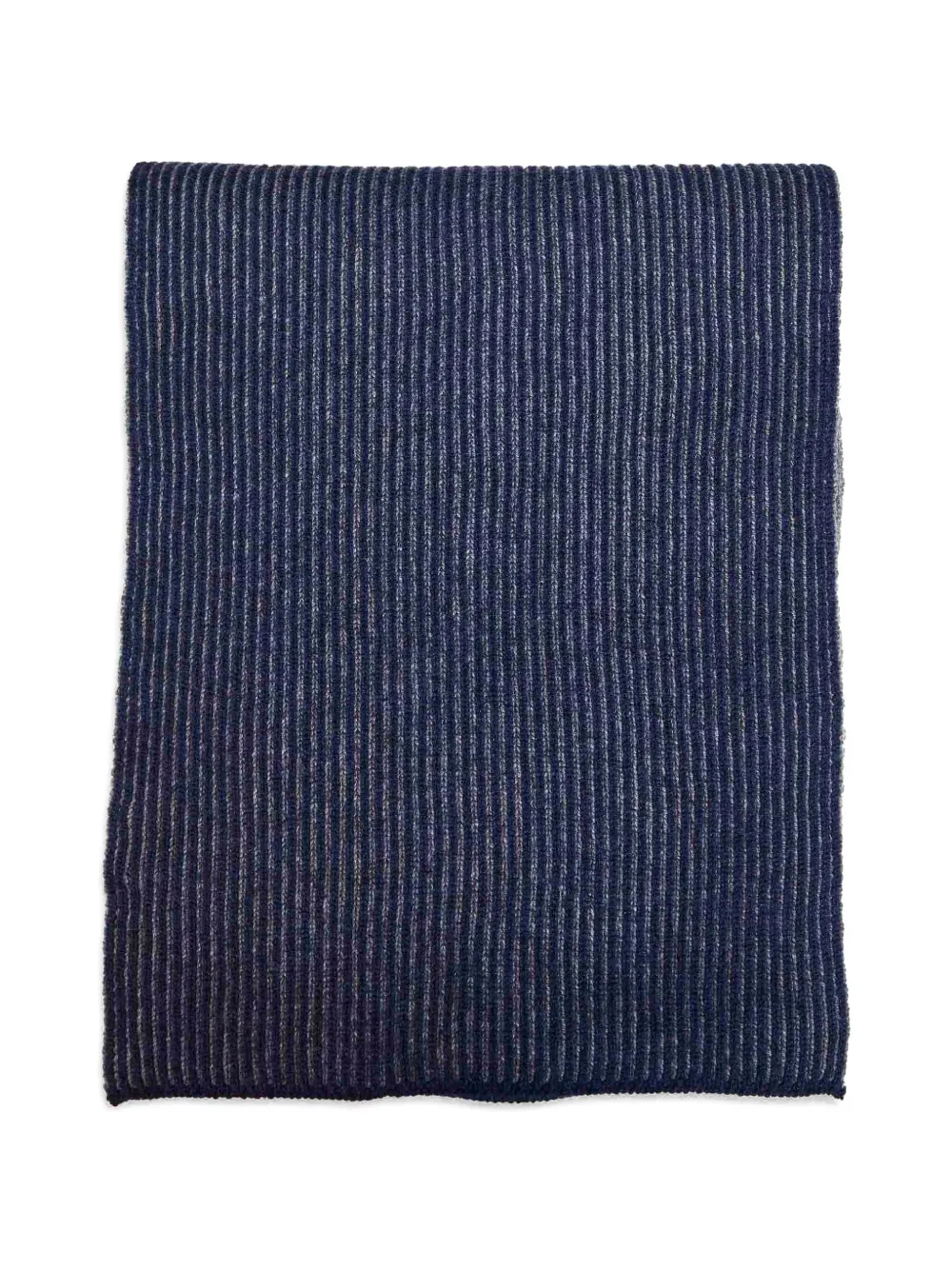 Brunello Cucinelli Cashmere English rib vanisé knit scarf Blauw