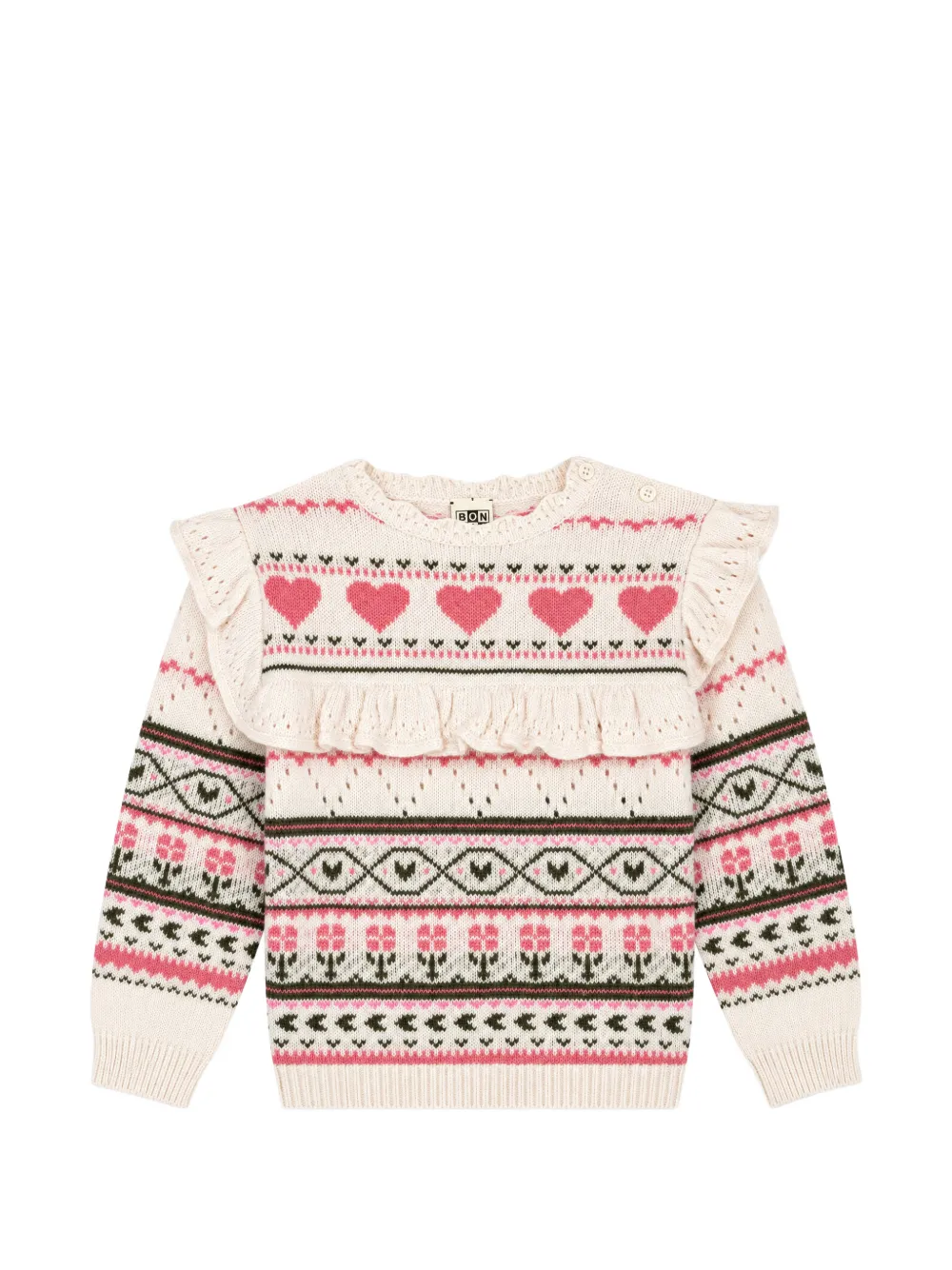 Bonton Mignonne jacquard sweater - Toni neutri