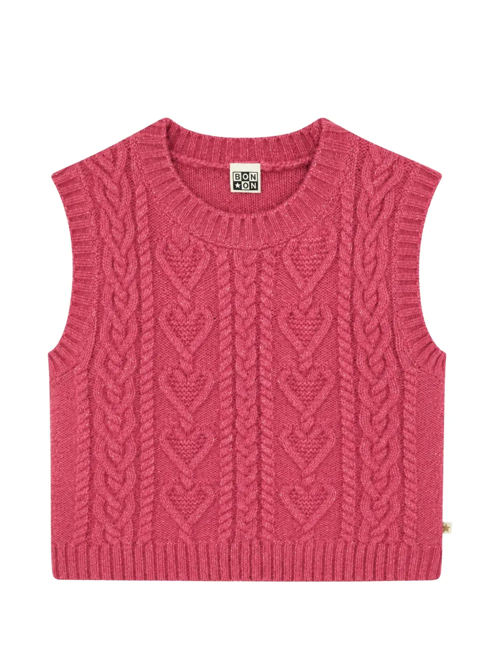 Bonton Lucia cable-knit sleeveless sweater - Rosa