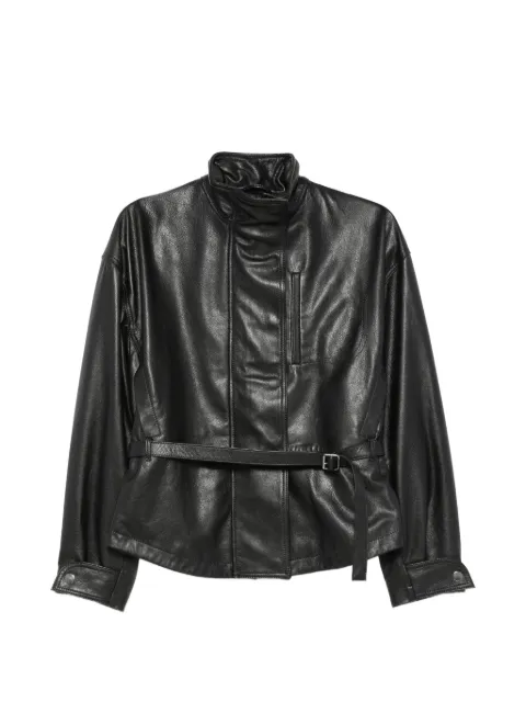 Manokhi Veya belted leather jacket