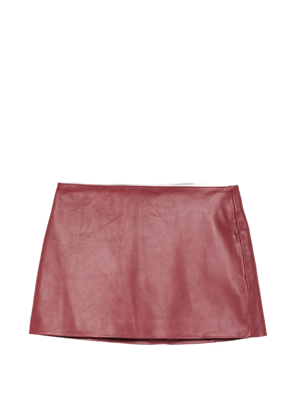 Manokhi leather mini skirt - Rosso