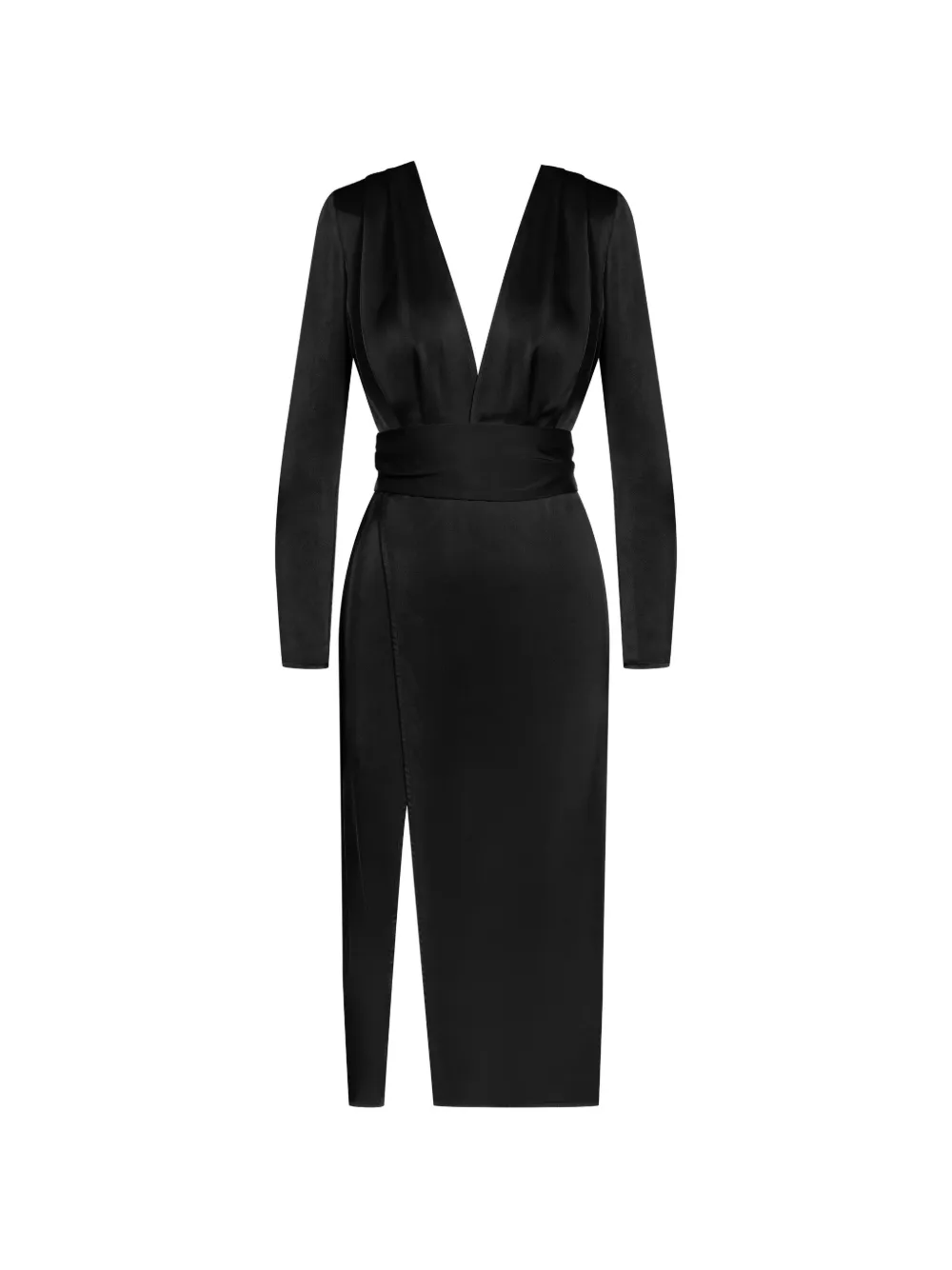 SCANDALE wrap midi dress - Noir SCANDALE wrap midi dress - Noir