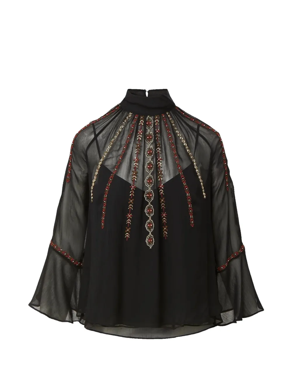 Veronica Beard Tairis embroidered blouse - Nero